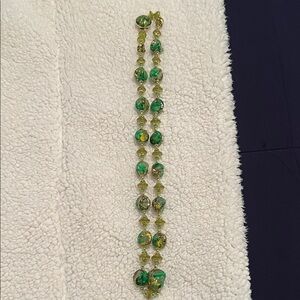 Vintage Green Beaded Necklace